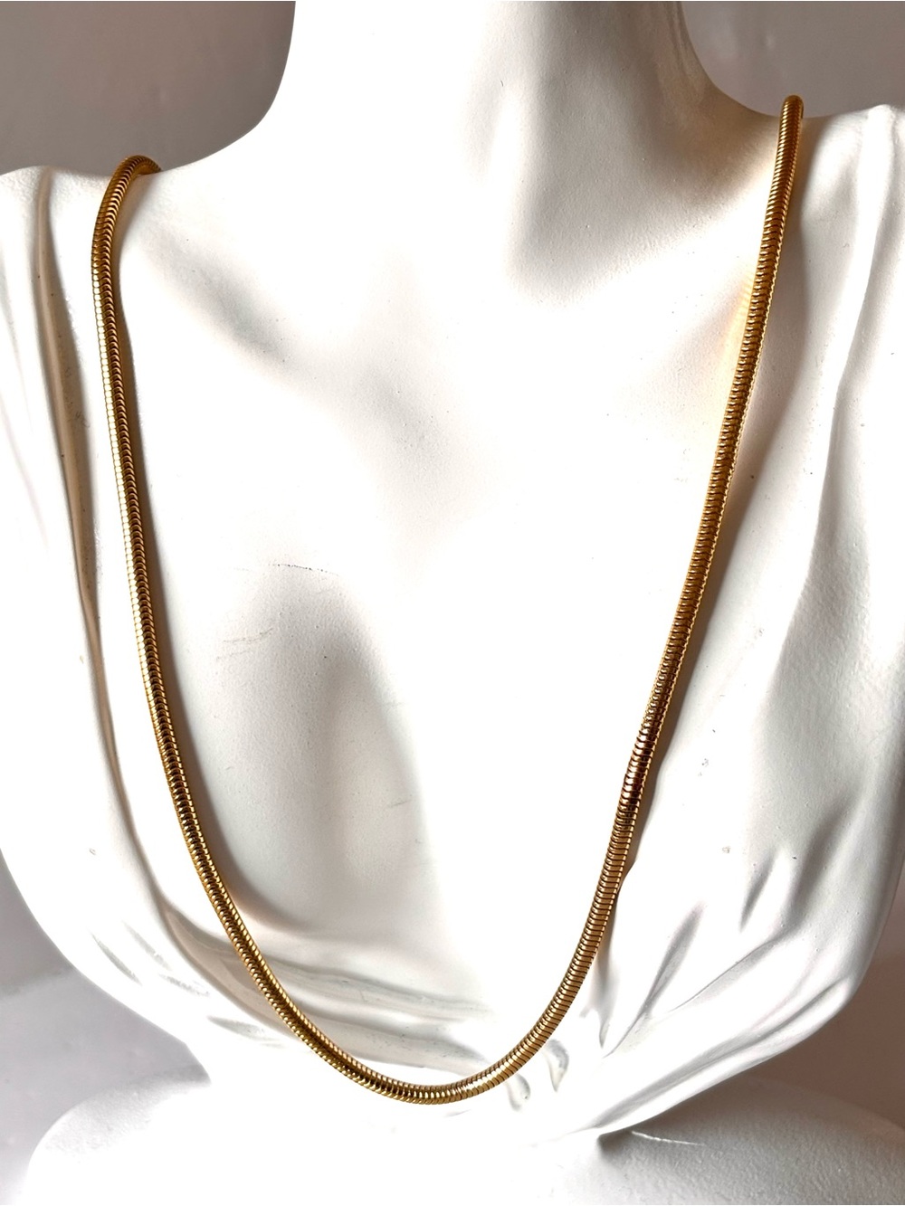 Vintage Anne Klein gold plated Snake Chain Modernist